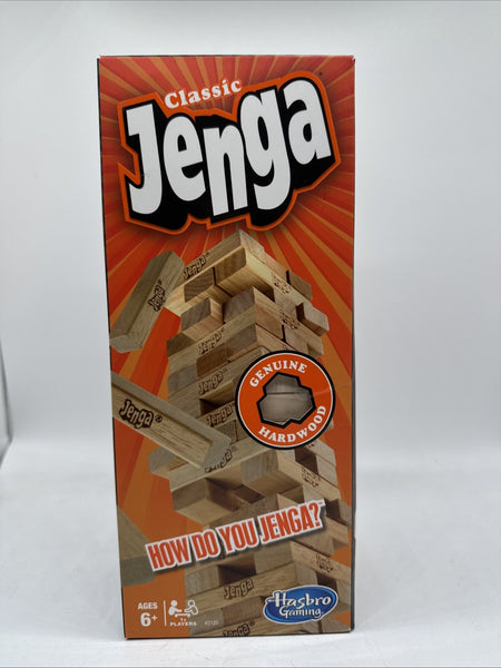 Classic Jenga Game with Genuine Hardwood Blocks Kids Ages 6 and Up Puzzle Board