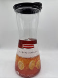 Rubbermaid Carafe with Leak-Proof Lid, 2-quart NEW w Shelf Wear Tritan 2 Spout