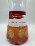 Rubbermaid Carafe with Leak-Proof Lid, 2-quart NEW w Shelf Wear Tritan 2 Spout