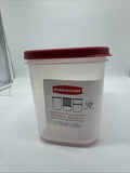Rubbermaid 2168229 Racer Red 10 Cup Dry Food Plastic Storage Container Rectangle