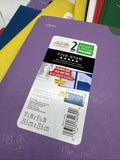 (16) Mead Five Star Plastic Different Color Folder 2 Pockets 3-Prongs