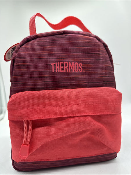 THERMOS BRAND INSULATED LUNCH KIT Box Bag Red Black Hot Cold Travel