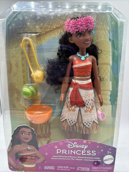 Mattel Disney Princess Island Adventure Moana Doll Plastic 12" Doll Hair
