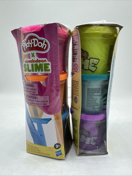 (2) Play Doh Slime Blue Pink Orange  Purple Teal Yellow NonToxic 3pk COMBINESHIP