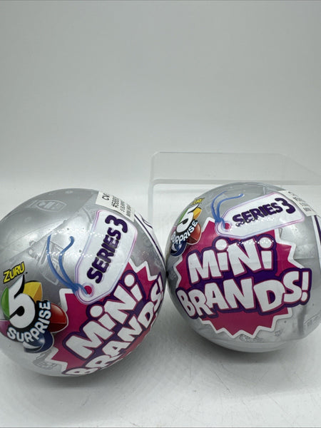 (2) Zuru Mini Brands Series 3 Mystery Capsule Real Miniature 5 Surprise toy