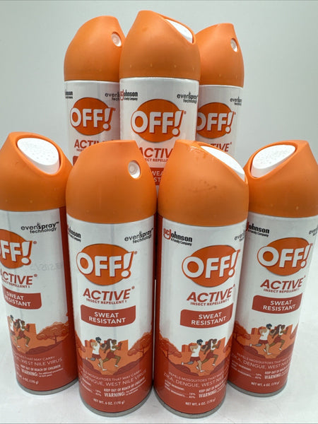 (7) JOHNSON OFF! 6 oz. Aerosol Active Insect Repellent Sweat Resistant