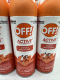 (7) JOHNSON OFF! 6 oz. Aerosol Active Insect Repellent Sweat Resistant