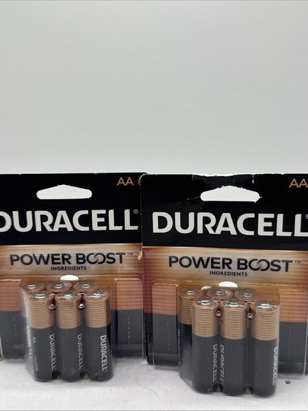 (2) Duracell Coppertop AA Alkaline Batteries Power Boost 6pk 1.5v  COMBINESHIP