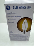 GE 60-Watt Clear Soft White Blunt Tip BC LEDs w/Candelabra Base 2 Pack