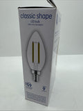 GE 60-Watt Clear Soft White Blunt Tip BC LEDs w/Candelabra Base 2 Pack
