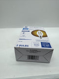 GE 60-Watt Clear Soft White Blunt Tip BC LEDs w/Candelabra Base 2 Pack