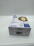 GE 60-Watt Clear Soft White Blunt Tip BC LEDs w/Candelabra Base 2 Pack