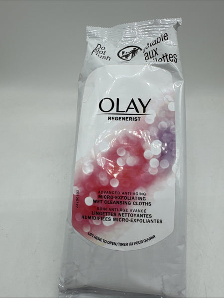 Olay Regenerist Micro Exfoliating Wet Cleansing Cloths Advanced Anti Aging 30ct
