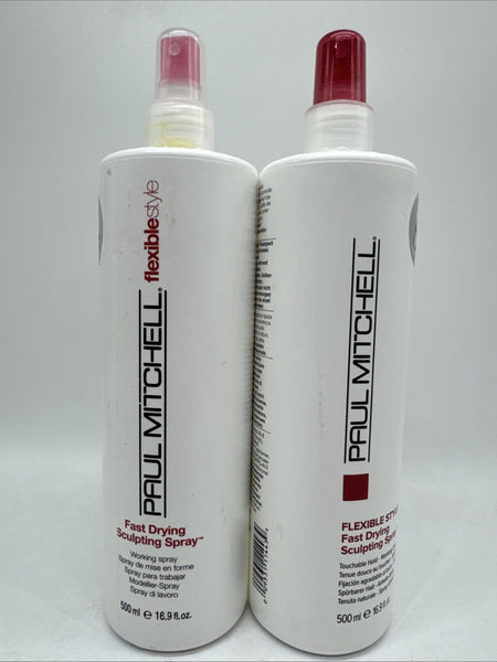 (2) Paul Mitchell Fast Drying Sculpting Spray Hair Flexible Styling 16.9oz