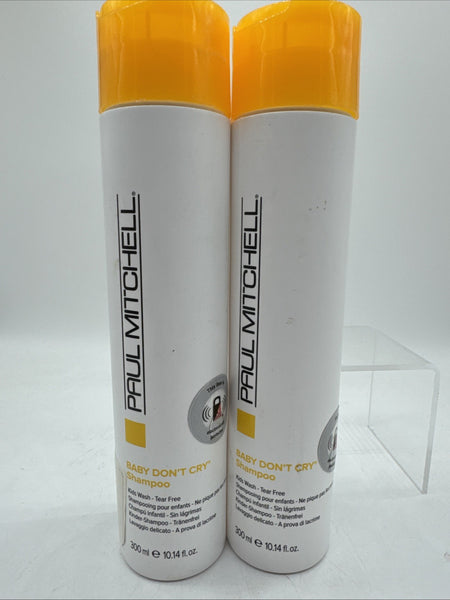 (2) Paul Mitchell Baby Don't Cry   Shampoo Hair Kids Wash Tear  Free 10.14oz