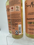 (3) Shea Moisture Coconut & Hibiscus Illuminating Massage Oil Body Glow 8oz