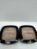 (2) L'Oreal 250 Light  Infallible 24hr BRONZER Fresh Wear Soft Matte Finish