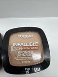 (2) L'Oreal 250 Light  Infallible 24hr BRONZER Fresh Wear Soft Matte Finish