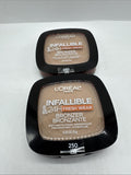 (2) L'Oreal 250 Light  Infallible 24hr BRONZER Fresh Wear Soft Matte Finish