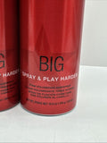 (3) Sexy Hair Spray & Play Harder Firm Volumizing Hairspray Big 10oz Hold &Shine