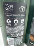 (2) DOVE MEN+CARE Body Wash Eucalyptus+Cedar Oil Shower Gel Pump 26 oz