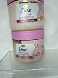 (2) Dove Crushed Pink Himalayan Salt Rose Oil Exfoliating Body Scrub Polish 15oz