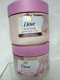 (2) Dove Crushed Pink Himalayan Salt Rose Oil Exfoliating Body Scrub Polish 15oz
