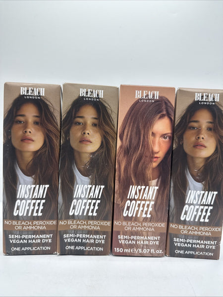 (4) Bleach London Instant Coffee Semi Permanent Vegan Hair Dye Blondes Burnette
