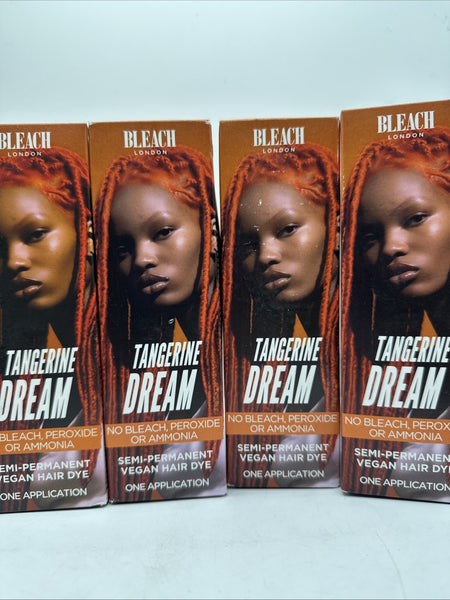 (4) Bleach London Tangerine Dream Semi Permanent Vegan Hair Dye Blondes Burnette