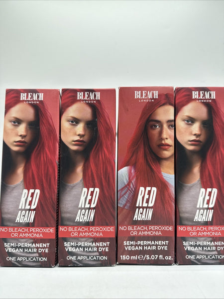 (4) Bleach London Red Again   Semi Permanent Vegan Hair Dye Blondes Burnette