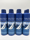 (4) Nautica Oceans Men Deodorant Body Spray 6oz