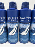 (4) Nautica Oceans Men Deodorant Body Spray 6oz