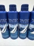 (4) Nautica Oceans Men Deodorant Body Spray 6oz