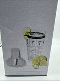 Maker's Silver One 4-Piece Cocktail Kit Bartender Jigger Paint Glass Recipies