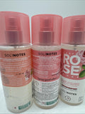 (3) Solinotes Rose Perfume Hair & Body Mist refresh Moisturize 8.45oz