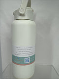 Vacuum Insulated Zak! Everyday Smiles Leak-proof 32oz White Bottle Cup Travel
