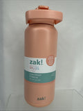 Vacuum Insulated Zak! Leak-proof 32oz Pink Coral Peach  Bottle Cup Travel