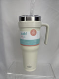 Zak Stainless Steel Insulated Tumbler 40oz 2in1 Lid W/Straw WHITE Cup Mug