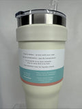 Zak Stainless Steel Insulated Tumbler 40oz 2in1 Lid W/Straw WHITE Cup Mug