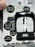 Jaxx Fit Fresh Fitpack Deluxe Meal Prep Insulated Bag 6 Containers 28Oz Shaker
