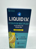 Liquid I.V. Electrolyte Drink Mix Hydration Multiplier  lemon lime 10pk