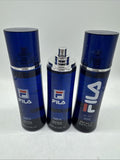 (3) Fila by Fila Refreshing Body Spray 8.4 oz Gift Set For Men Bergamot Apple