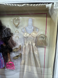 Be You Crew Brianna Doll 2 Outfits 14 Pieces Classroom to Formal Gold Gown Purse