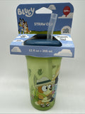 Bluey Kids Straw Cup 12oz Spill Proof  Green Toddler Training 12m+ COMBINESHIP