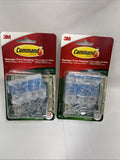 (2) Command Outdoor Light 16 Clips 20 Adhesive Strips outdoor Christmas Winter