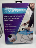 Salon Step Foot Rest Pedicures Storage Nail Polish Adjustable Folding Drying Fan
