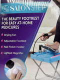 Salon Step Foot Rest Pedicures Storage Nail Polish Adjustable Folding Drying Fan