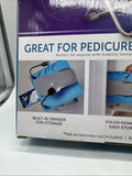 Salon Step Foot Rest Pedicures Storage Nail Polish Adjustable Folding Drying Fan