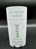Native Solid Deodorant Eucalyptus & Mint Aluminum Free 2.65oz COMBINESHIP