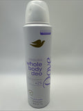 Dove Whole Body Deo Coconut & Vanilla Aluminum Free Deodorant Spray 4oz Vit E